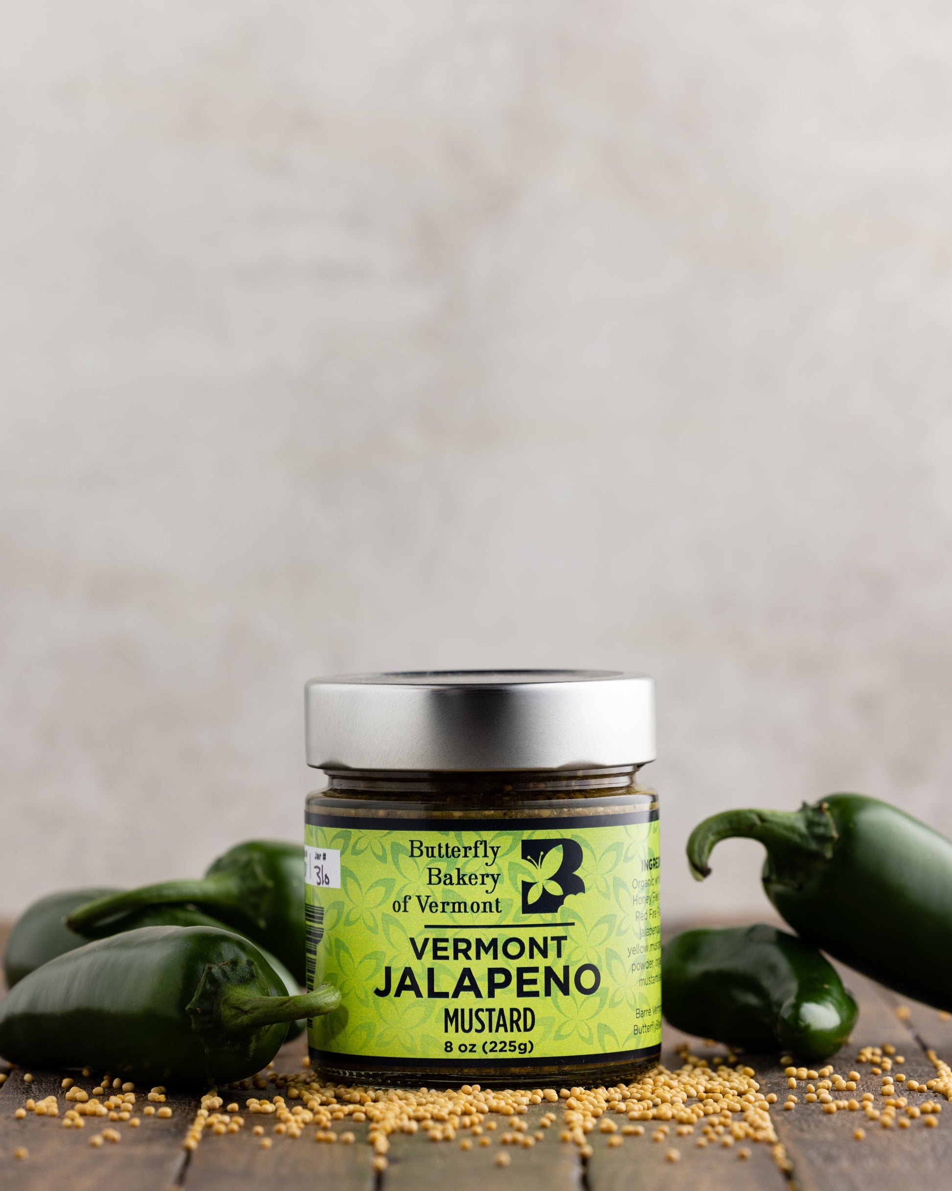 Vermont Jalapeno Mustard by Butterfly Bakery of Vermont