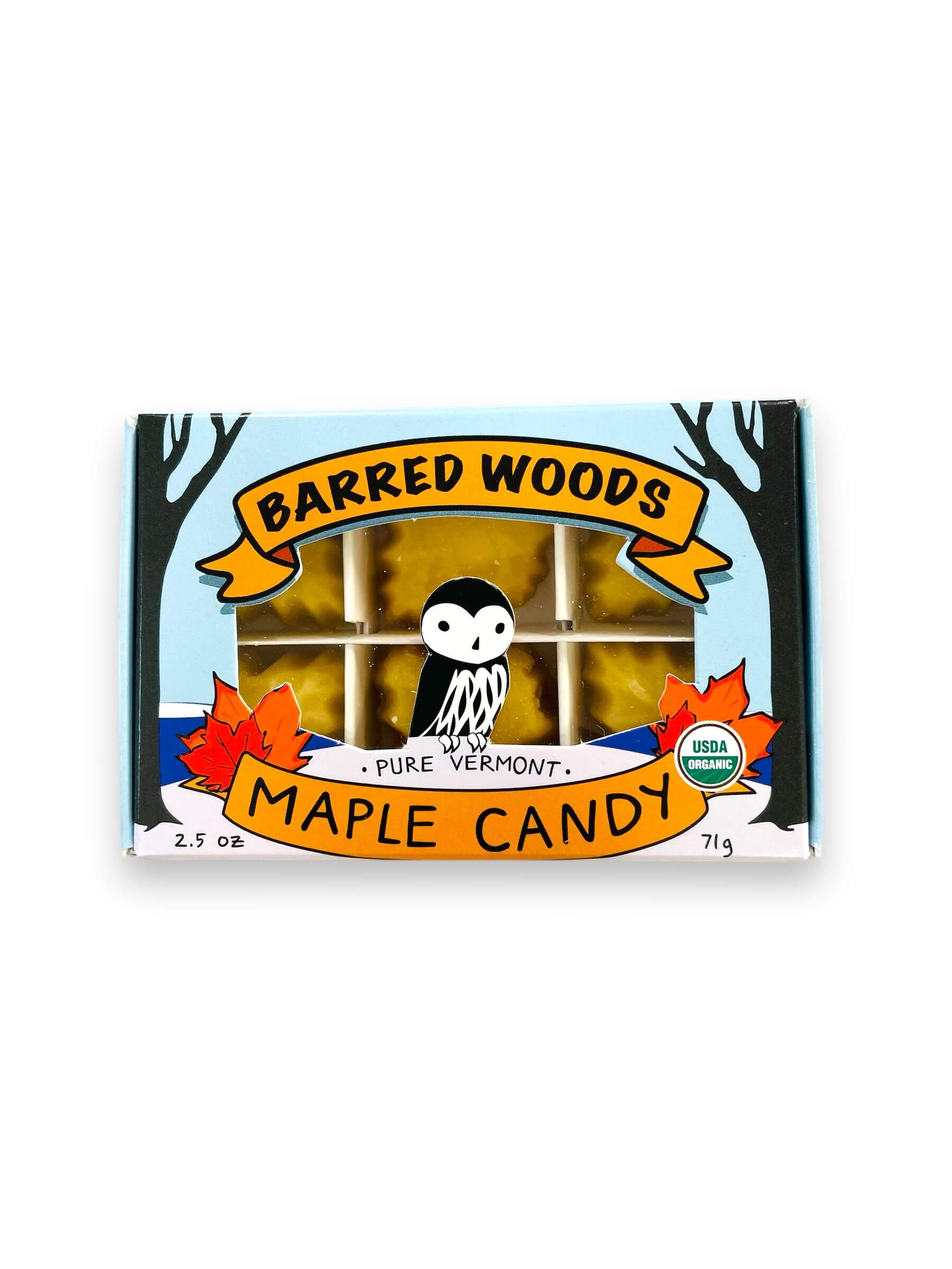 Vermont Maple Sugar Candy Gift Box - 6 Piece by Barred Woods Maple