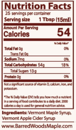 Maple Cider Syrup by Barred Woods Maple