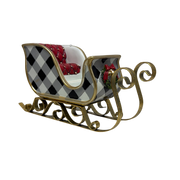 Black and White  Holiday Sleigh - Medium