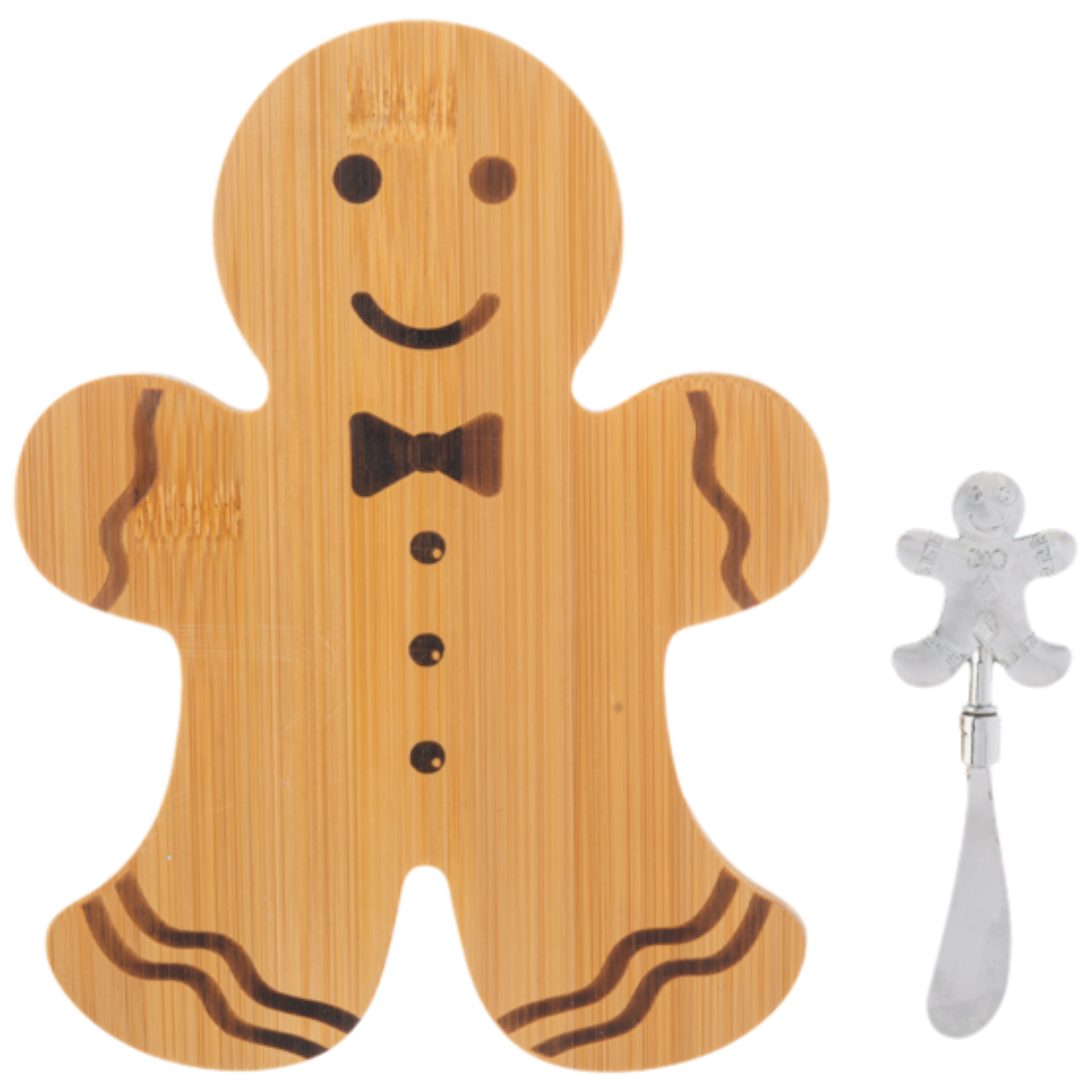 Gingerbread Merry Christmas Serving Board with Spreader