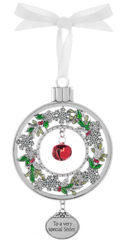 Jingle Bell Ornament - To a very special Sister