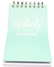 Spiral Chunky Notepad - Creativity Takes Courage