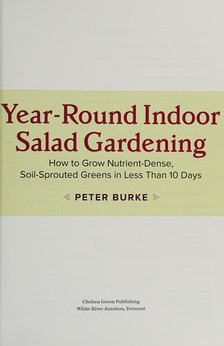 Year-round indoor salad gardening