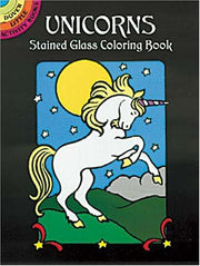 Unicorns Stained Glass Coloring Book
