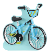 First Bike Blue Child Ornament