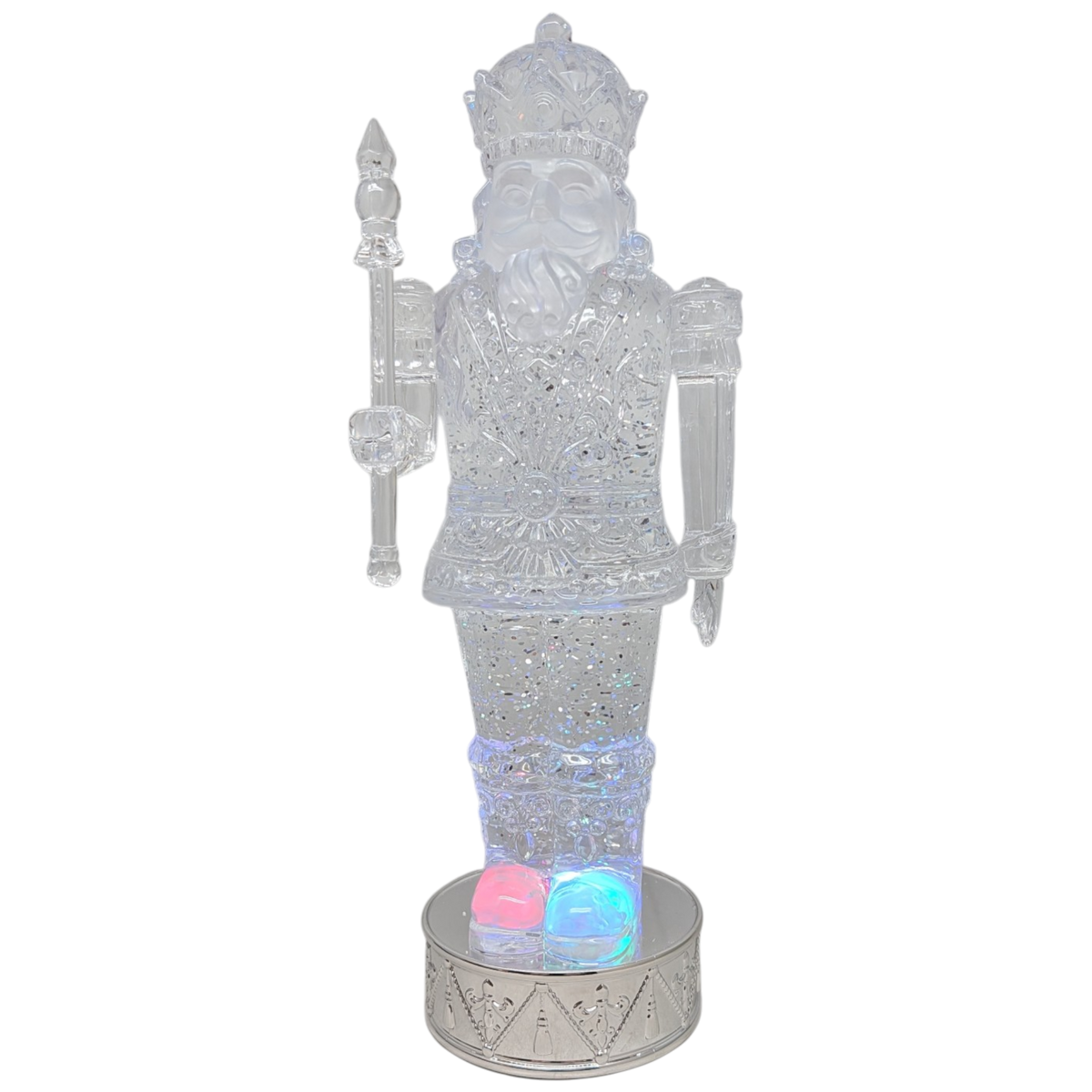 Spinning Water Globe Toy Soldier - Silver Base