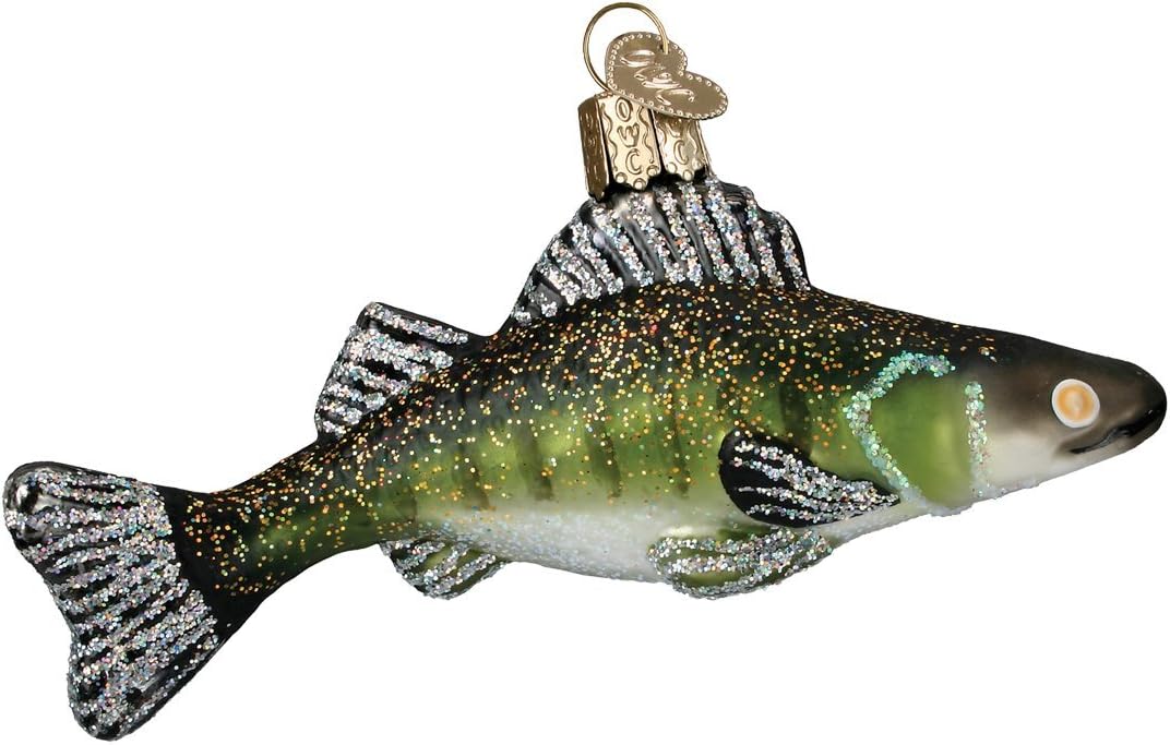 Walleye Fish Glass Ornament