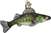 Walleye Fish Glass Ornament