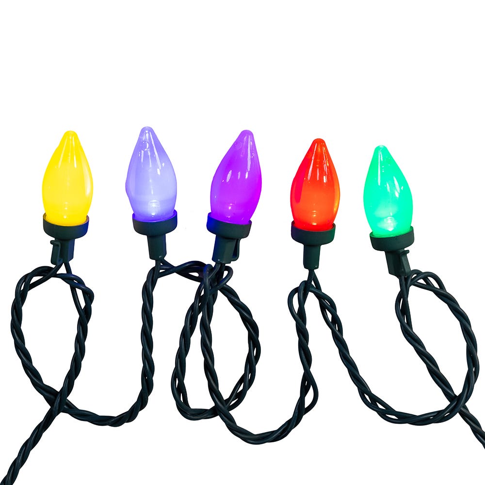 100L Multicolor LED Opaque C7 String Lights On Spool