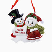 Snow We're Expecting Family Ornament