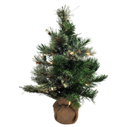 Pre-lit Cashmere Pine Tree - 18 Inch