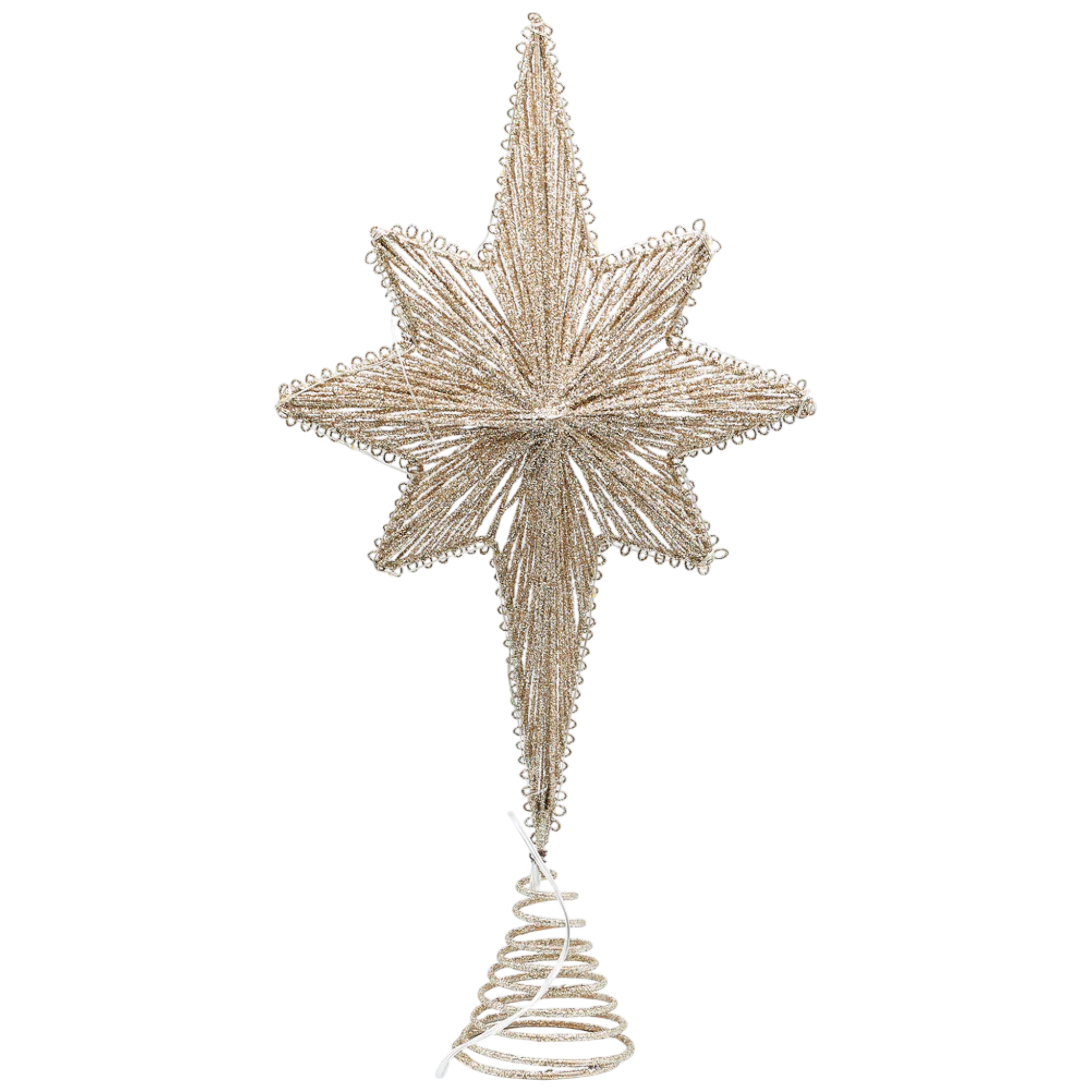 Golden Glow LED Star Tree Topper - Sixteen Inches