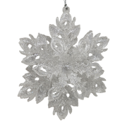 Frosted White Snowflake Ornament - 5 Inch