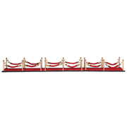Village Red Carpet with Stanchion Posts - 7 Piece Set