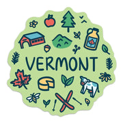 Vermont Doodles Playful Icons Souvenir Sticker Die Cute Vinyl