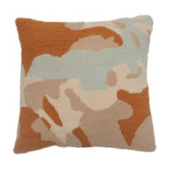 Throw Pillow - Square Cotton Punch Hook 20" Multi Color by Homeportonline