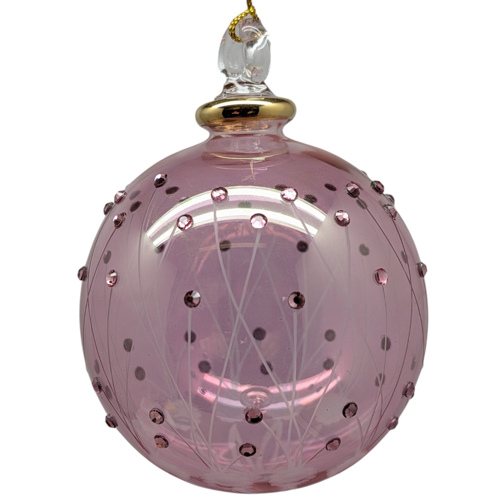 Amethyst Radiance Ornament with Crystal Chatons