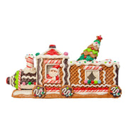7-Inch Battery Operated LED Gingerbread Train With Tree