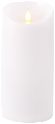 LED Moving Flame Pillar - White 3.5X7