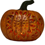 Pumpkin B/O Lighted Resin Cutout