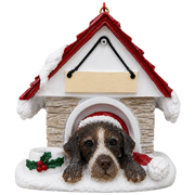Ceramic Doghouse Ornament - German Shorthaired Pointer