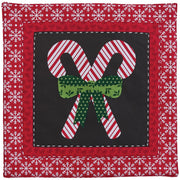 Candycanes And Snowflakes Quilted Placemat