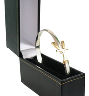Vermont   Hook Bracelet with Gold 'VT' - 6mm Band - 8 Inch