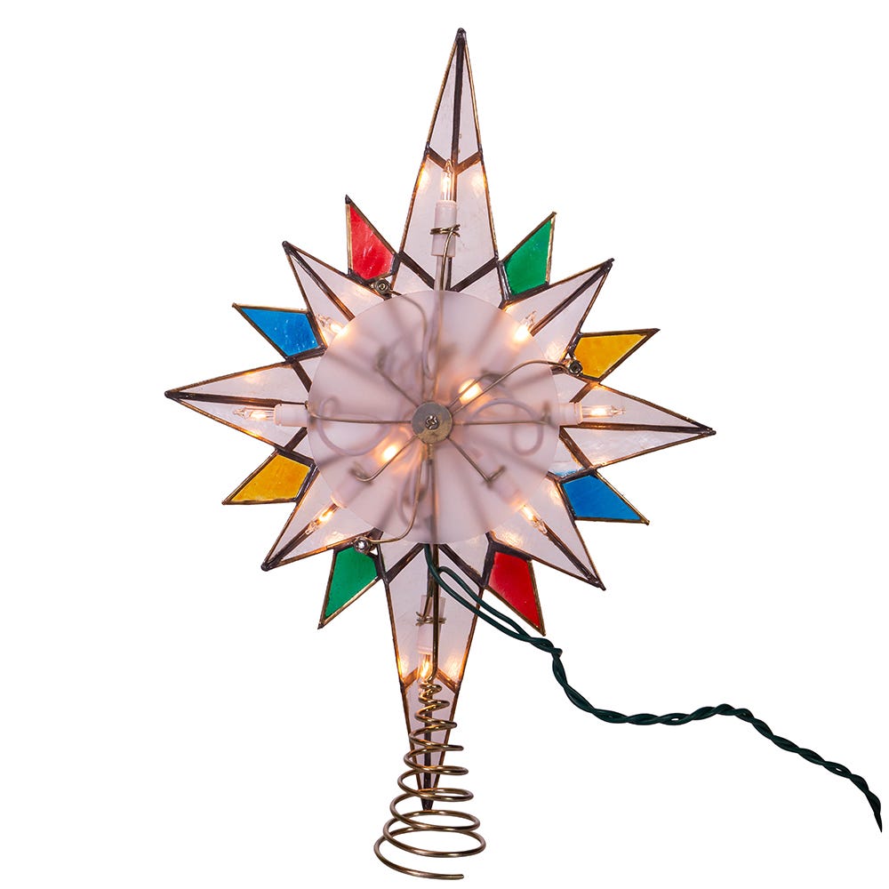 Radiant Capiz Bethlehem Star Treetop