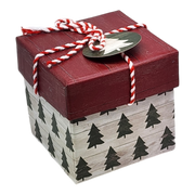 Gift Box Cube for Gift Cards - 3" x 3" -  Tree Farm