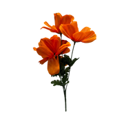 13 inch Faux Orange Cosmos Flower Bouquet