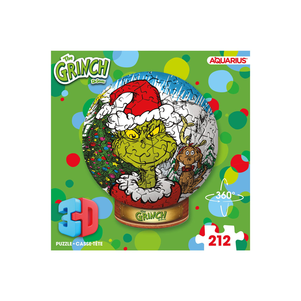 Grinch 3D Sphere Jigsaw Puzzle -212 Pieces