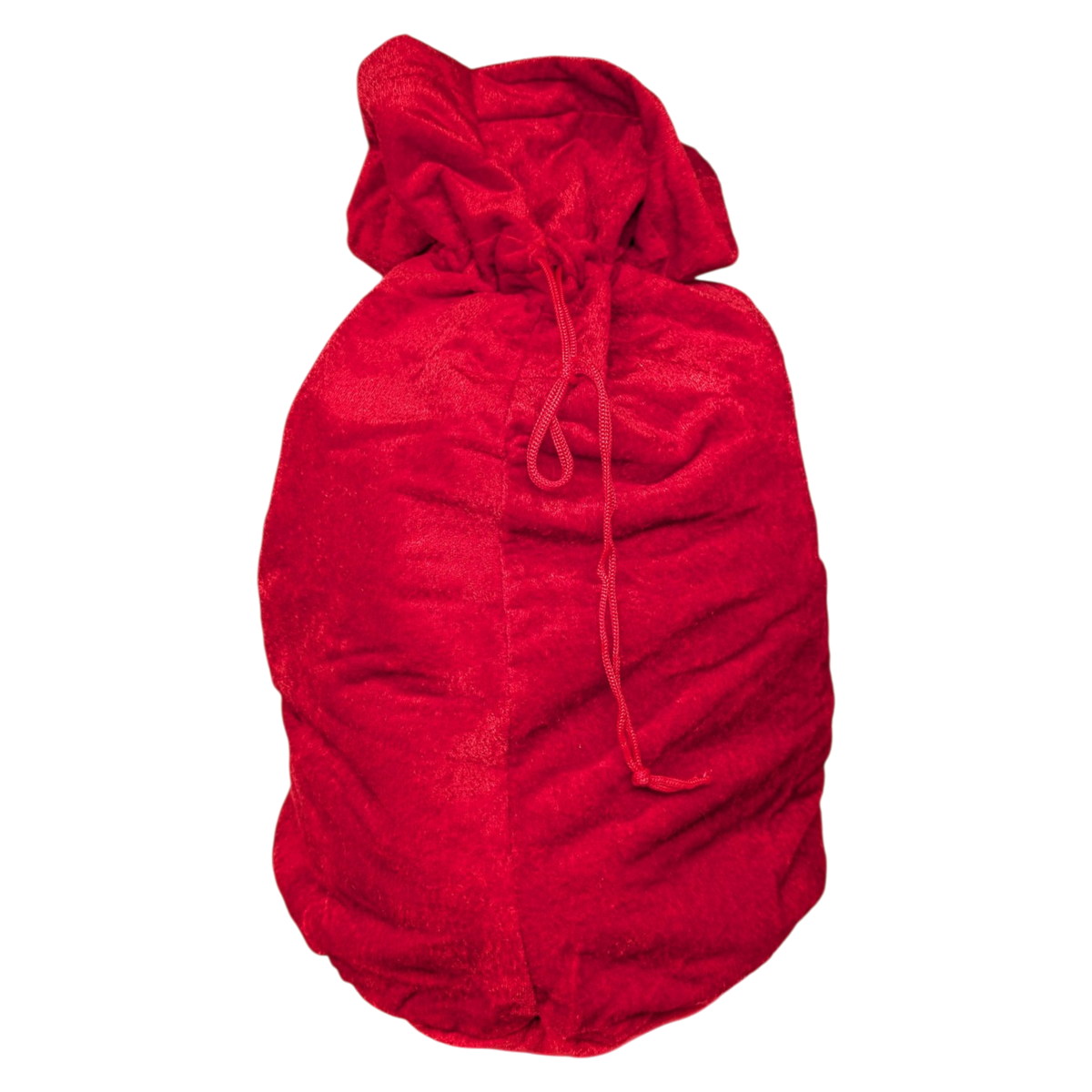 Plush Santa Pull-String Gift Bag (Red)