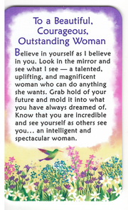 Wallet Card - To a Beautiful, Courageous, Outstanding Woman