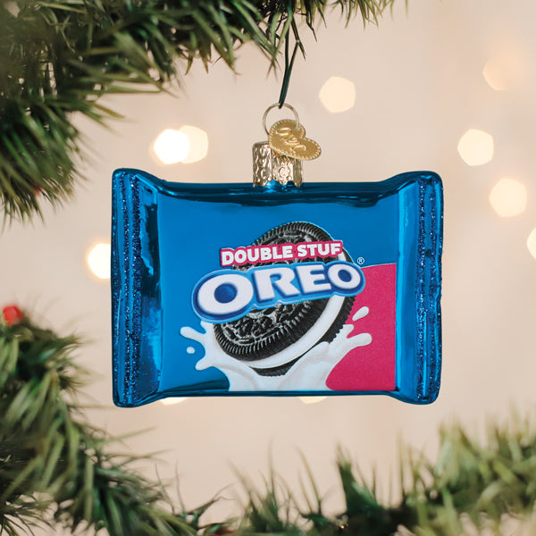 Oreo Double Stuf Cookie  Glass Ornament