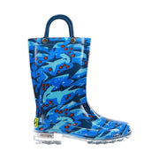 Western Chief Kids' Chase Lighted Rain Boot - Blue by Lenny's Shoe & Apparel