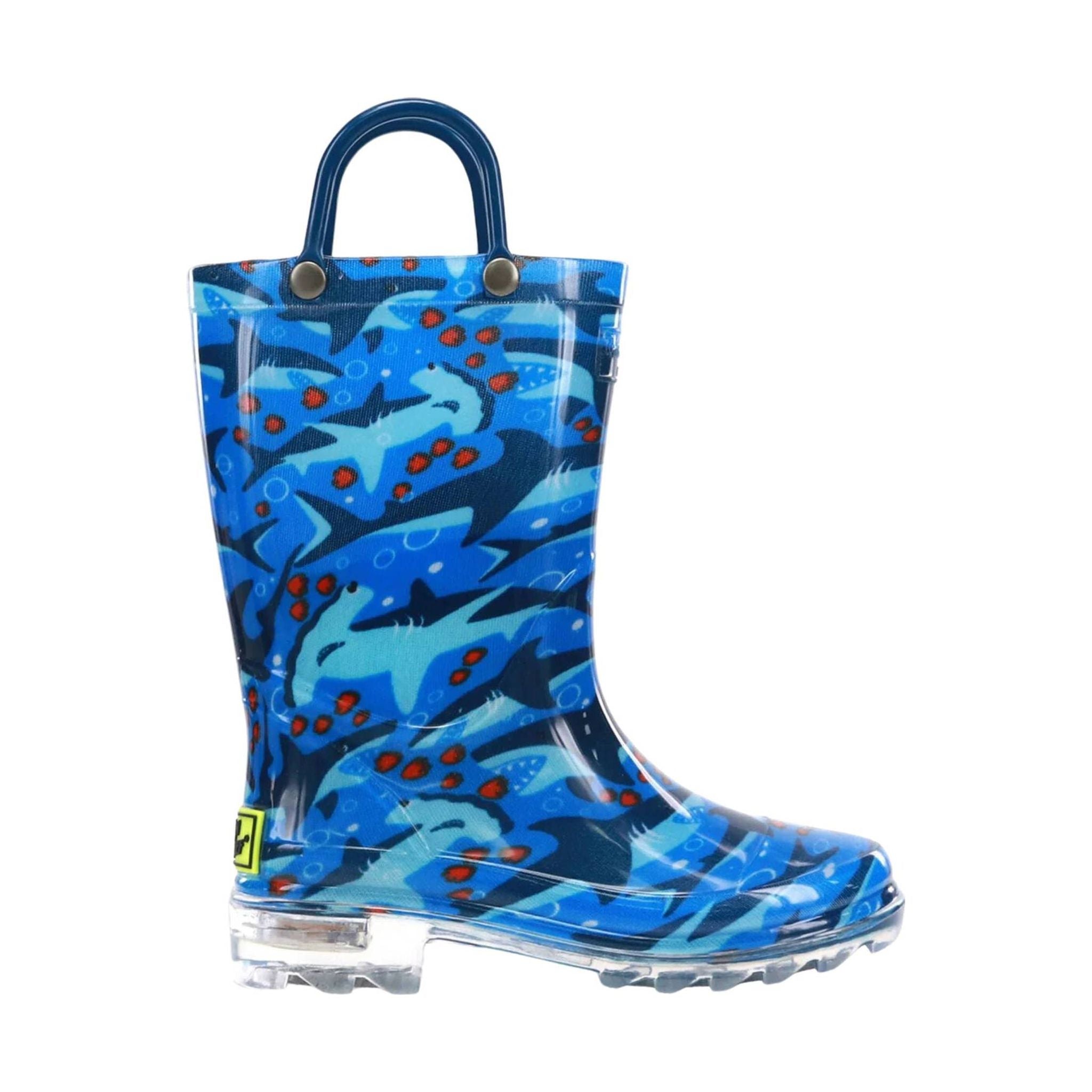 Western Chief Kids' Chase Lighted Rain Boot - Blue by Lenny's Shoe & Apparel