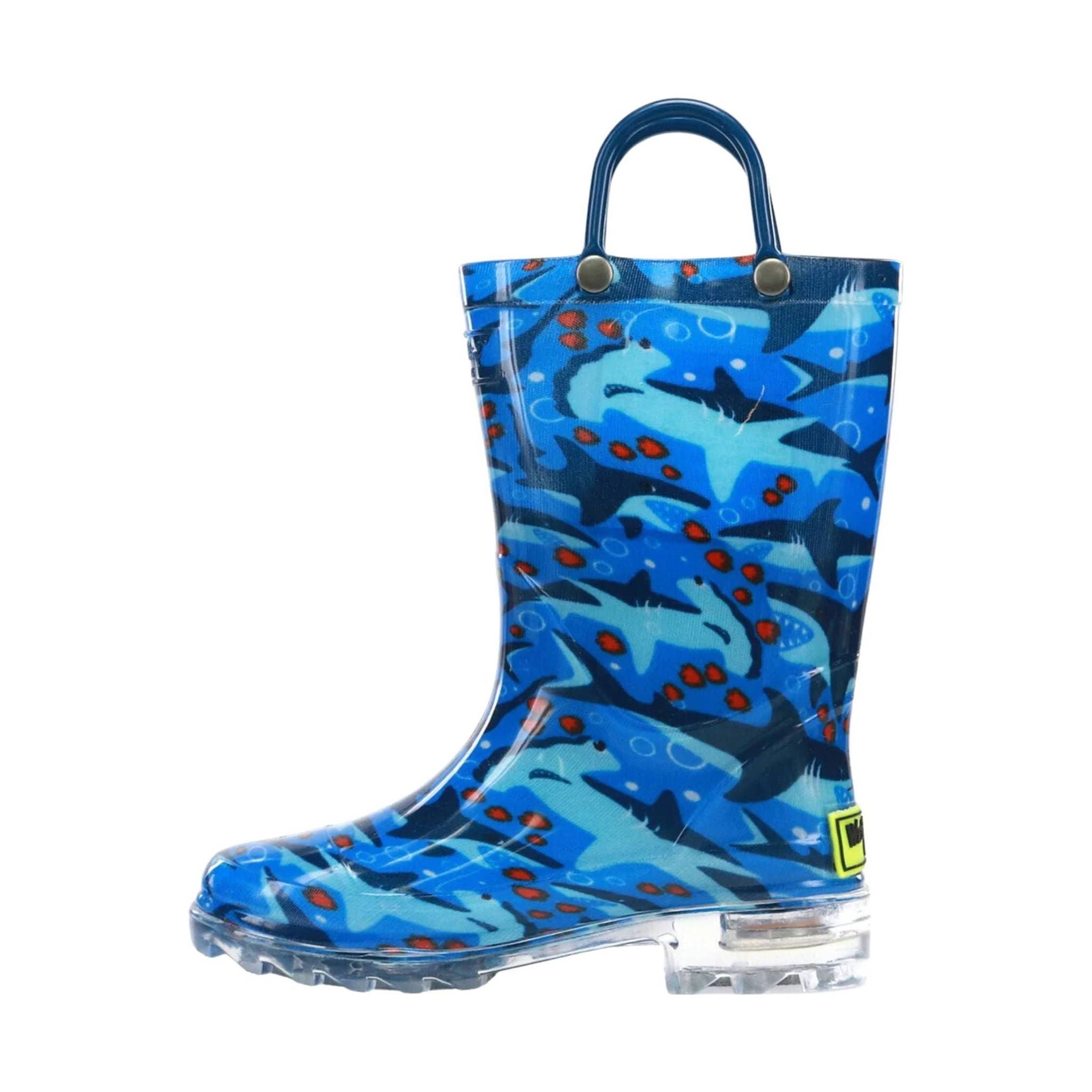 Western Chief Kids' Chase Lighted Rain Boot - Blue by Lenny's Shoe & Apparel