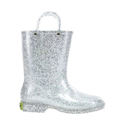 Western Chief Kids' Glitter Rain Boot - Silver by Lenny's Shoe & Apparel