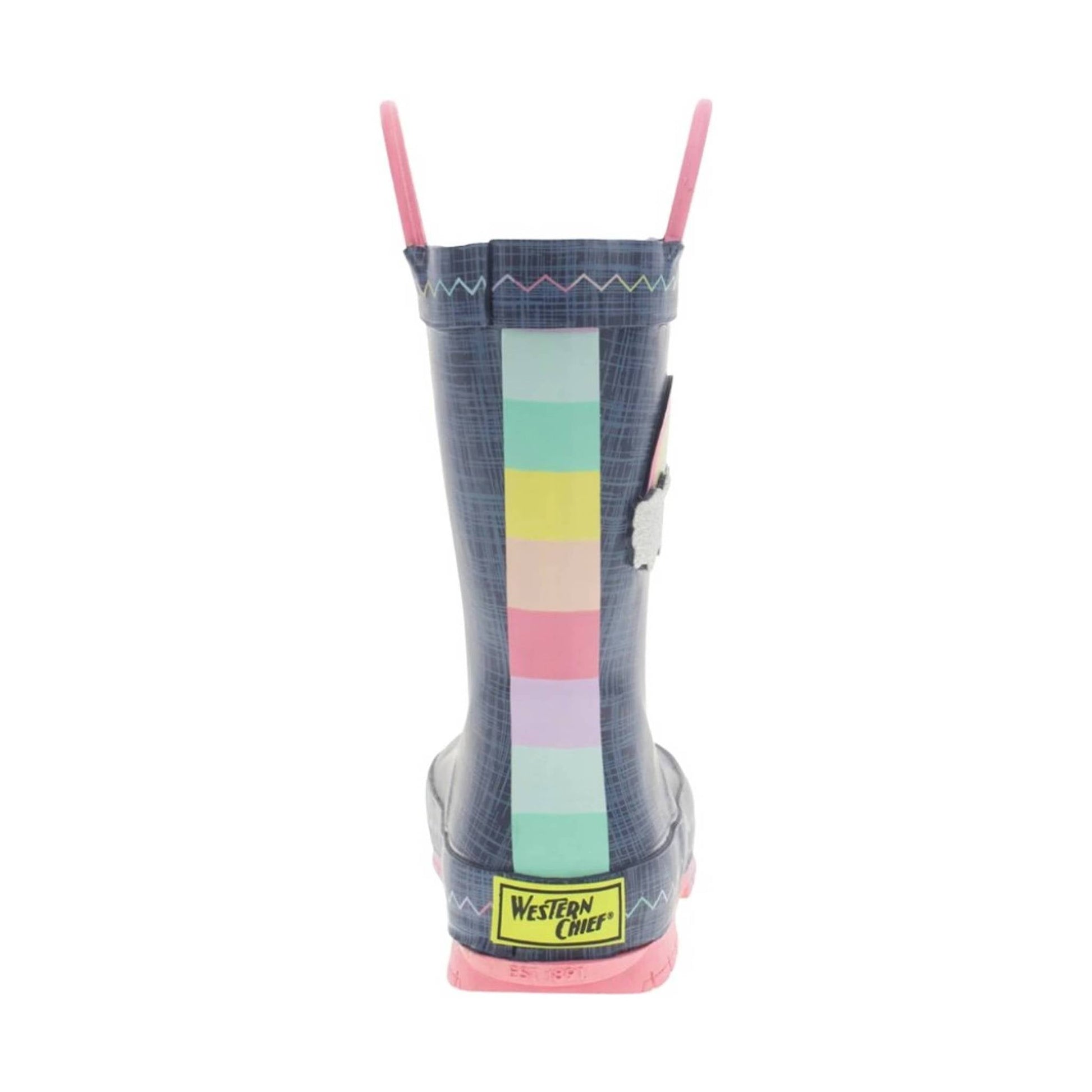 Western Chief Kids' Jean Patch Rain Boot - Blue by Lenny's Shoe & Apparel