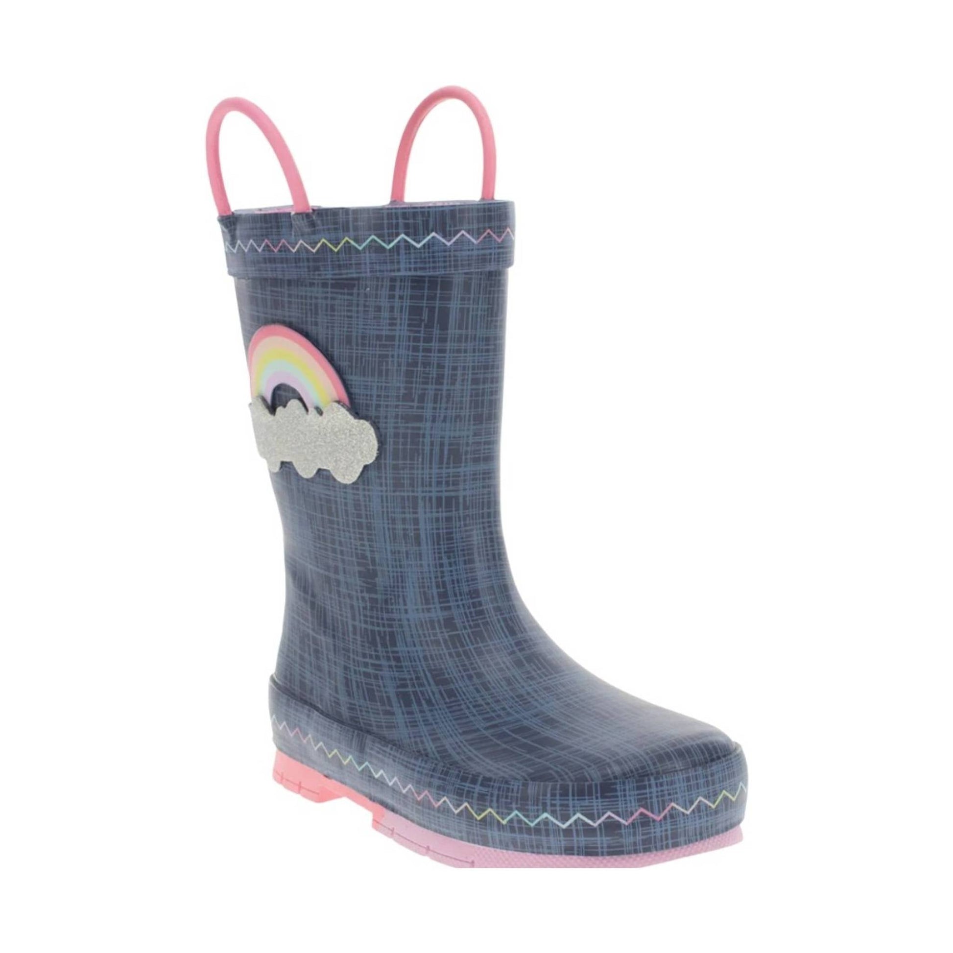 Western Chief Kids' Jean Patch Rain Boot - Blue by Lenny's Shoe & Apparel