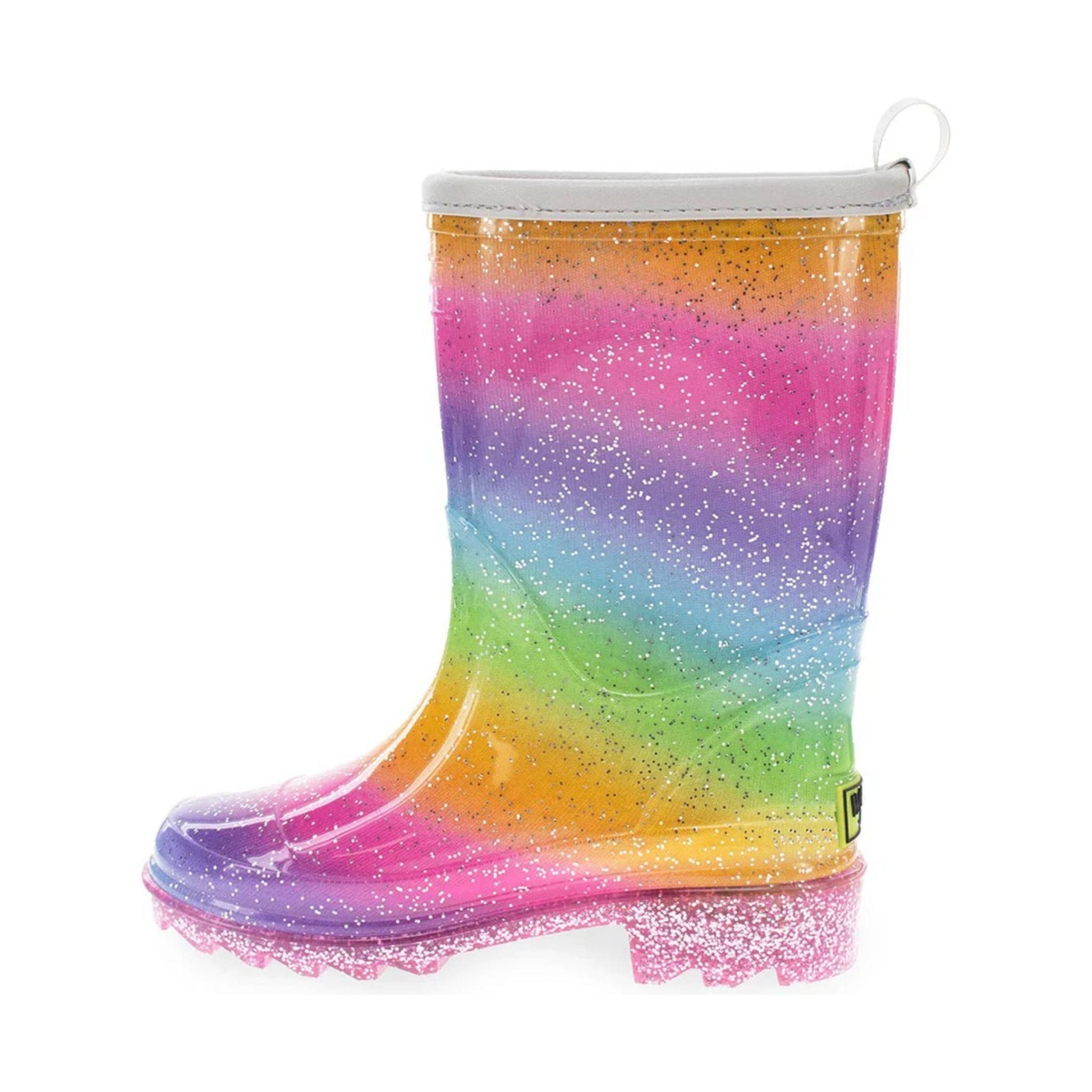 Western Chief Kids' Ombre Faux Fur Rain Boots - Multi Sparkle by Lenny's Shoe & Apparel