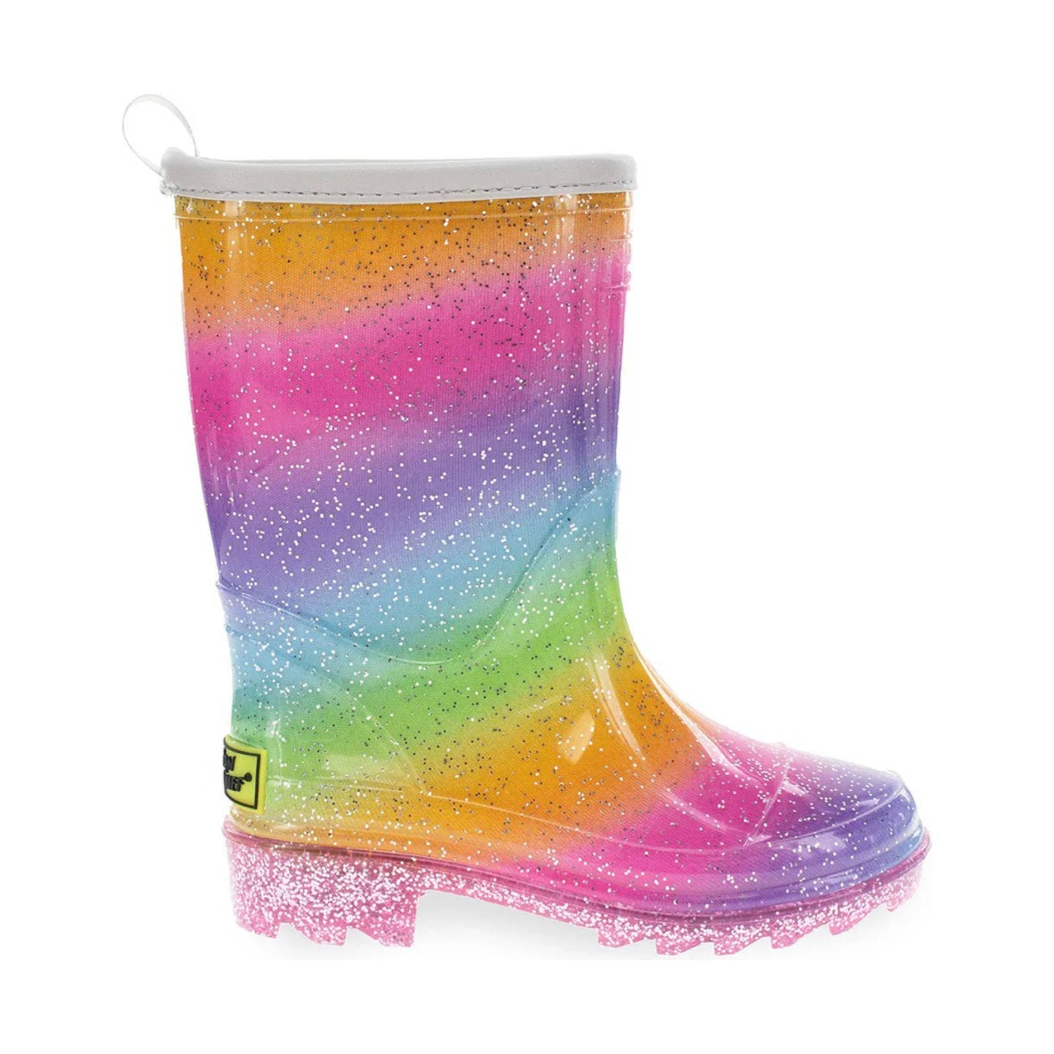 Western Chief Kids' Ombre Faux Fur Rain Boots - Multi Sparkle by Lenny's Shoe & Apparel