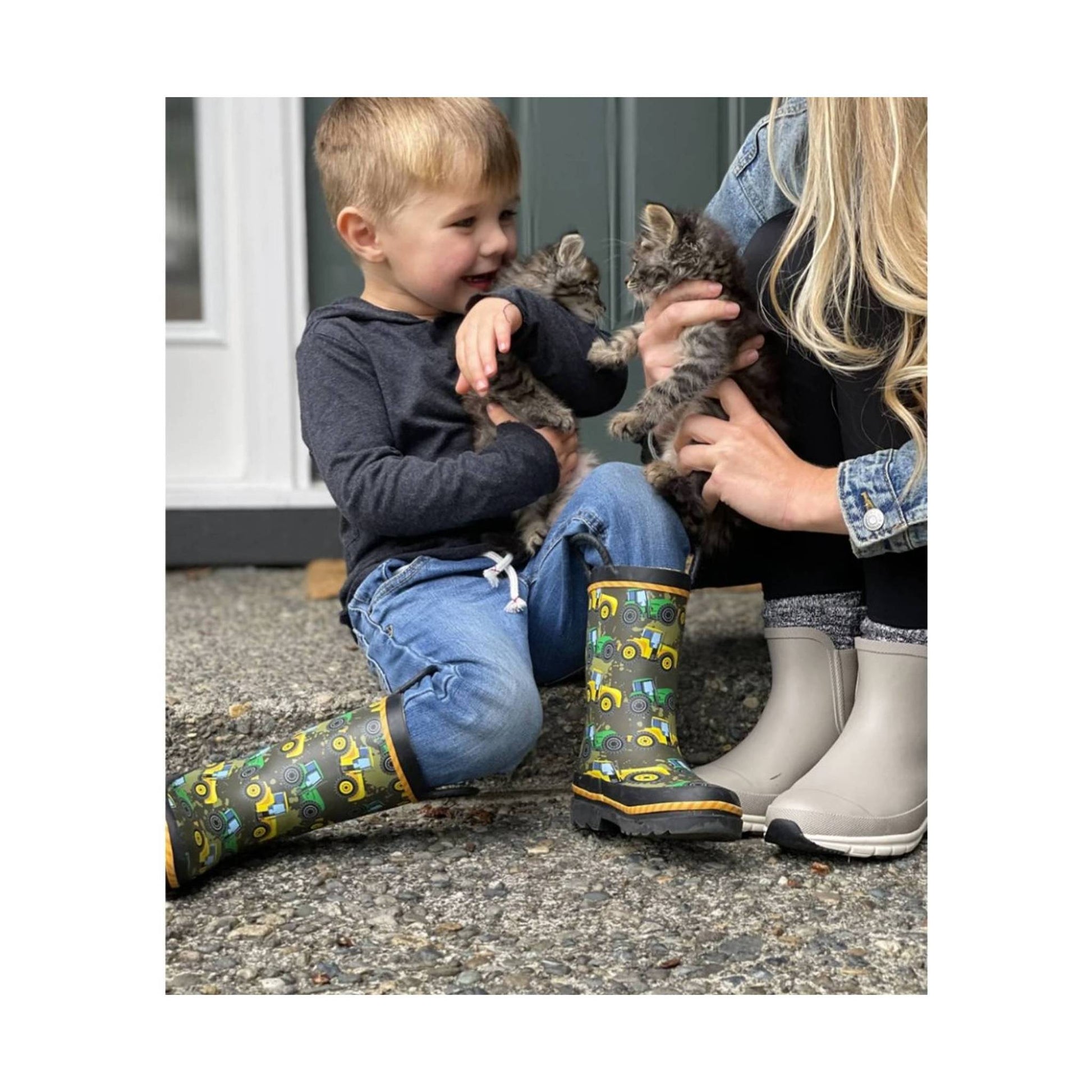 Western Chief Kids' Tractor Rain Boot - Taupe by Lenny's Shoe & Apparel
