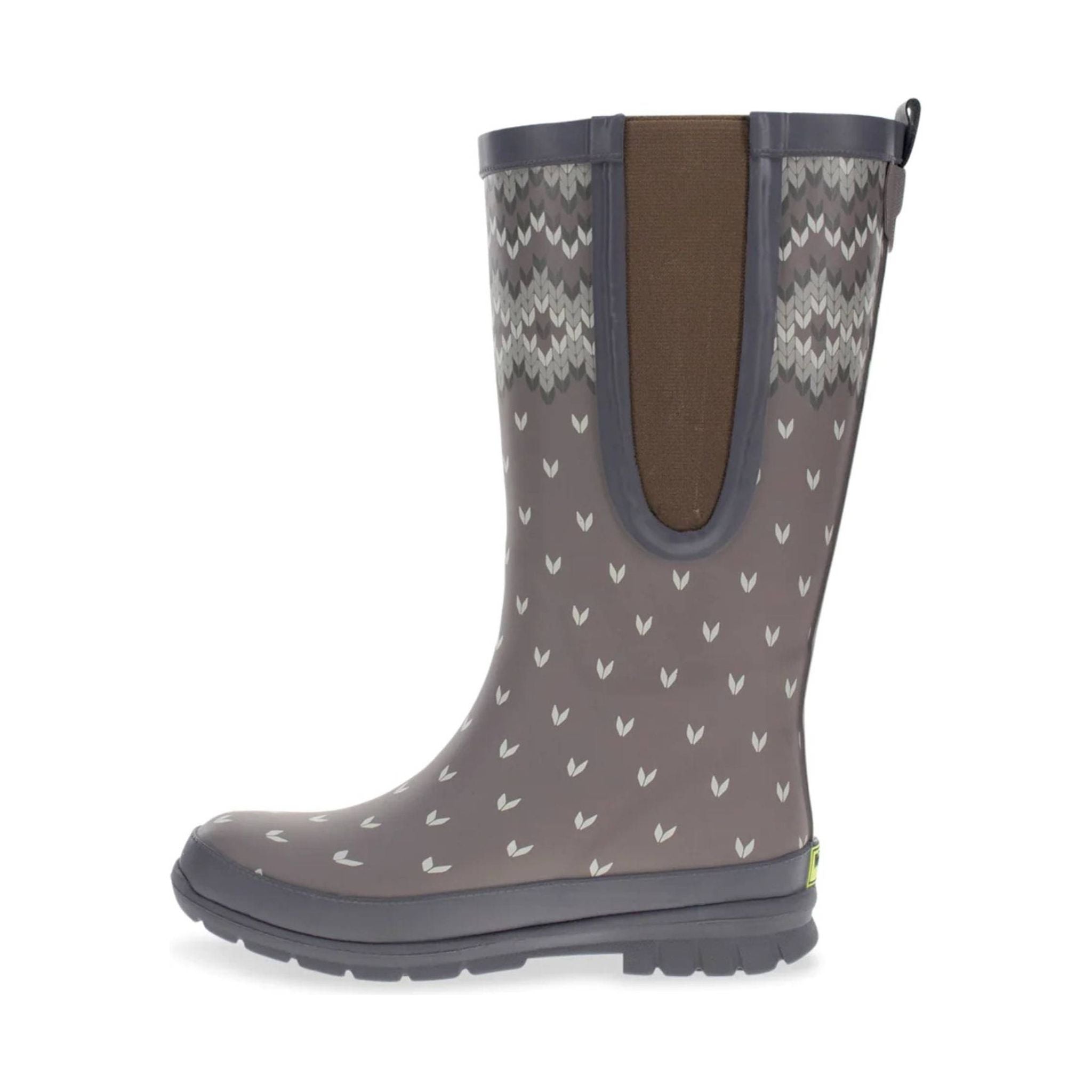 Western Chief Women's Fair Isle Tall Rain Boot - Taupe by Lenny's Shoe & Apparel