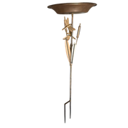 Metal Dragonfly Bird Feeder Yard Stake