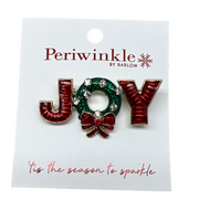 Joyful Wreath Crystal Pin