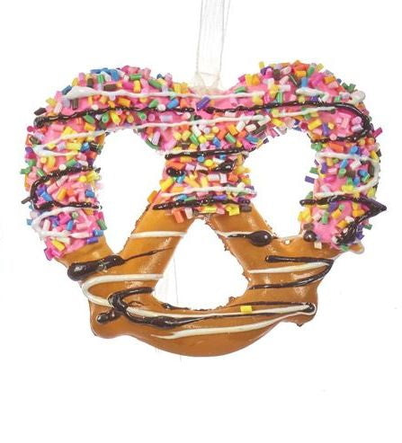 Frosted Pretzel Ornament -
