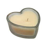 Heart Shaped Fresh Linen Scented Jar Candle  - Clear