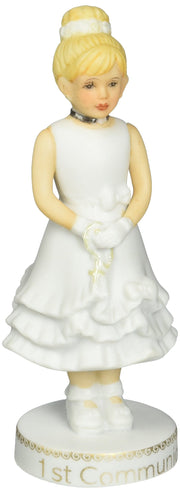 Growing Up Girls Figurine - Blonde First Communion
